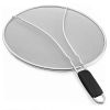 13-Inch Stainless Steel Grease Splatter Screen with Resting Feet.