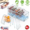Ice-Chilled Condiment Caddy with 5 Removable Containers and Lids.