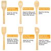 6-Piece Bamboo Cooking Utensil Set for Nonstick Cookware.