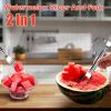5-Piece Stainless Steel Watermelon Cutter and Fork Set.
