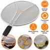 13-Inch Stainless Steel Grease Splatter Screen with Resting Feet.