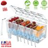 Ice-Chilled Condiment Caddy with 5 Removable Containers and Lids.