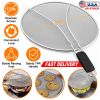 13-Inch Stainless Steel Grease Splatter Screen with Resting Feet.