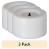 (3 pack) Unscented Led Tealights Flameless Candles, White, 4.60", 0.18 lb