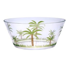 Unbreakable BPA-Free Palm Tree Acrylic Serving Bowls for Salad, Soup and Snacks