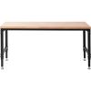 Adjustable Workbench, 72" L X 25" W Garage Worktable with Universal Wheels, 28-39.5" Heights & 3000 LBS Load Capacity