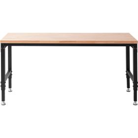Adjustable Workbench, 72" L X 25" W Garage Worktable with Universal Wheels, 28-39.5" Heights & 3000 LBS Load Capacity