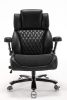500lbs Big and Tall Office Chair-Ergonomic Mesh Seat Desk Chair with Adjustable Lumbar Support, Lifting Headrest, 3D Flip Arms & Large Rubber Casters