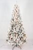 5ft PVC Round Head Flocking Tree Pre-lit Design Small Celebrate Festival Artificial Flocked Christmas Tree With UL Lights