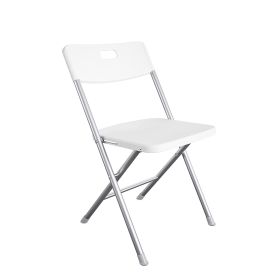 Resin Seat & Back Folding Chair, White