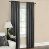 Solid Blackout Curtain Panel Pair, Set of 2, Charcoal Gray, 30'W x 84'L