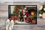 NEW Leonberger and Santa Claus Doormat Front Door Mat Indoor Outdoor Rugs for Entryway, Non Slip Washable Low Pile, 18H X 27W