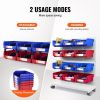 VEVOR Plastic Storage Bin, (11-Inch x 11-Inch x 5-Inch), Hanging Stackable Storage Organizer Bin, Blue/Red, 6-Pack