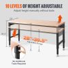 Adjustable Workbench, 72" L X 25" W Garage Worktable with Universal Wheels, 28-39.5" Heights & 3000 LBS Load Capacity