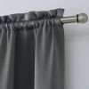 Solid Blackout Curtain Panel Pair, Set of 2, Charcoal Gray, 30'W x 84'L