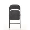 All-Steel Folding Chair, Double Braced, Black