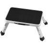 Step Stool 1-Step 330lbs Capacity, Folding Steel Step Ladder 3 Adjustable Height, Portable Toddler Step Stools for Adults
