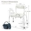 3-in-1 Heavy-Duty Commode Chair with Removable Bucket and Adjustable Height