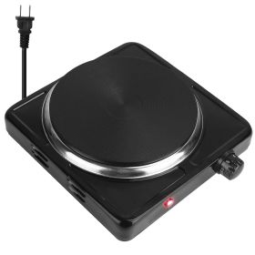 1500W Portable Single Electric Hot Plate with 5 Heat Settings (Option: 1500W_Black)