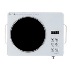 3500W Portable Ceramic Cooktop with Timer and 12 Heat Levels (Option: White)