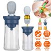 2-in-1 Glass Oil Dispenser with Measuring Dropper and Silicone Brush