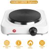 1500W Portable Single Electric Hot Plate with 5 Heat Settings