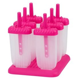 6-Piece Reusable Popsicle Mold Set for Homemade Frozen Treats (Option: HotPink)
