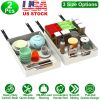 2-Piece Pull-Out Cabinet Organizer with Sliding Steel Drawers