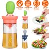 2-in-1 Glass Oil Dispenser with Measuring Dropper and Silicone Brush