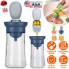 2-in-1 Glass Oil Dispenser with Measuring Dropper and Silicone Brush