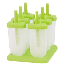 6-Piece Reusable Popsicle Mold Set for Homemade Frozen Treats (Option: Green)