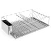 Stainless Steel Dish Drying Rack with Drainboard and Cutlery Holder