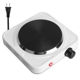 1500W Portable Single Electric Hot Plate with 5 Heat Settings (Option: 1500W_White)