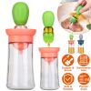 2-in-1 Glass Oil Dispenser with Measuring Dropper and Silicone Brush