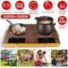 7000W Portable Double Ceramic Cooktop with Timer and 11 Power Levels