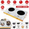 7000W Portable Double Ceramic Cooktop with Timer and 11 Power Levels