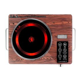 3500W Portable Ceramic Cooktop with Timer and 12 Heat Levels (Option: Wood)