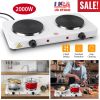 2000W Portable Double Electric Hot Plate with 5 Heat Settings