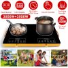7000W Portable Double Ceramic Cooktop with Timer and 11 Power Levels