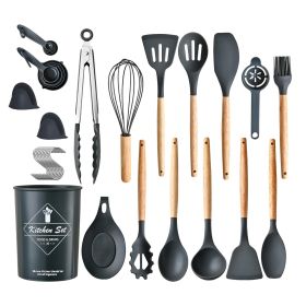 35Pcs Kitchen Cooking Set (Option: Black)