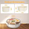 2-Piece Rotating Divided Snack Tray with Lid and Handle