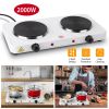 2000W Portable Double Electric Hot Plate with 5 Heat Settings