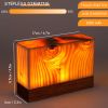 Rechargeable Wood Touch LED Table Lamp for Bedroom and Living Room.