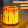 Rechargeable Wood Touch LED Table Lamp for Bedroom and Living Room.
