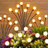 4-Pack 8 LED Solar Firefly Swaying Garden Lights for Yard and Pathway.
