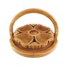 Foldable Bamboo Fruit Basket and Snack Serving Tray