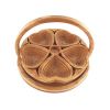 Foldable Bamboo Fruit Basket and Snack Serving Tray