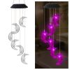 Color-Changing Solar LED Hummingbird and Butterfly Wind Chime for Outdoor Garden Decor.