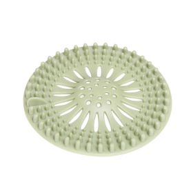 Bathroom Sink and Shower Hair Catcher Drain Strainer. (Color: Green)