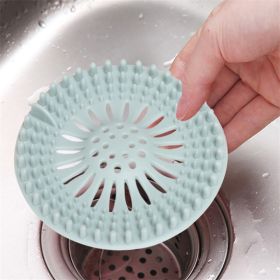 Bathroom Sink and Shower Hair Catcher Drain Strainer. (Color: Blue)